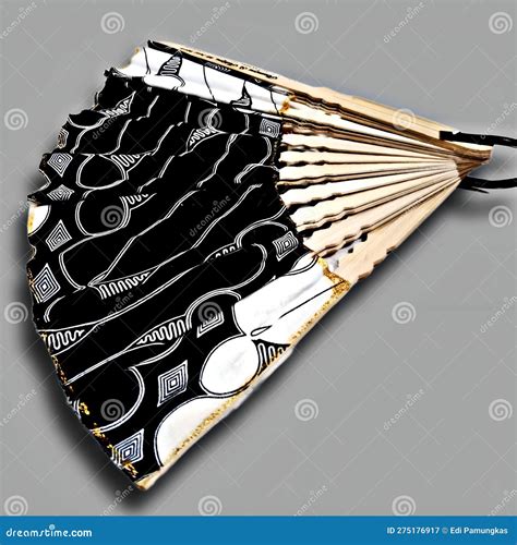 Indonesian Batik Hand Fan Stock Illustration Illustration Of Objects