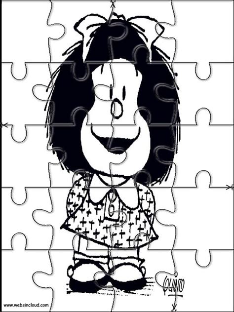 Rompecabezas Recortables para Imprimir para Niños Mafalda 2