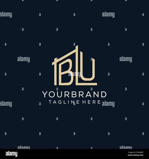 Initial Bu Logo Clean And Modern Architectural And Construction Logo