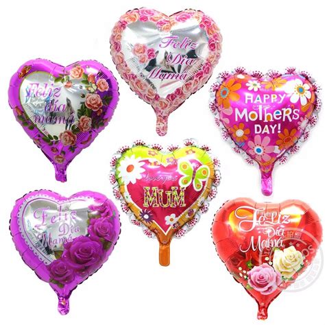 18inch Heart Shape Happy Mothers Day Balloons For Mothers Surprise