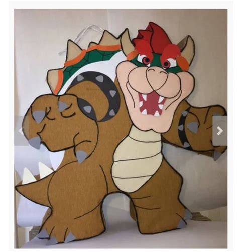 Bowser Pinata Super Mario Bros Party Bowser Party Bowser Etsy