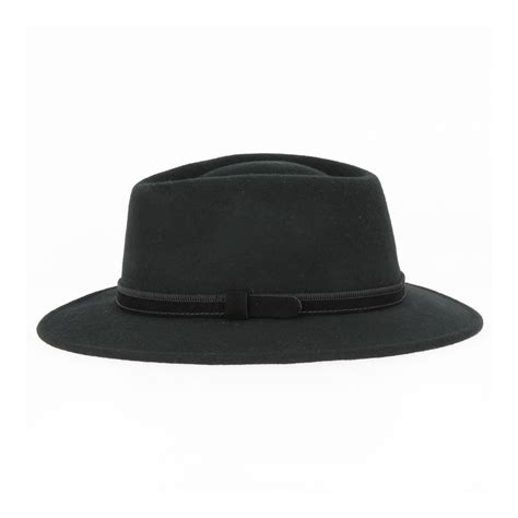 Chapeau Traveller Feutre Laine Dijon Noir Traclet Reference