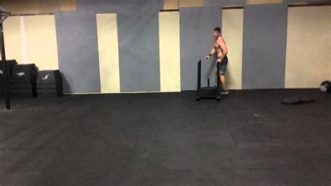 Air Dyne And Sled Pushes At Jurassic Crossfit Youtube