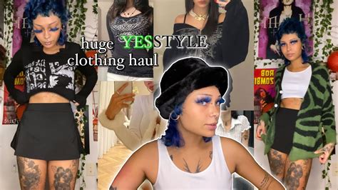 Huge 500 Winter Yesstyle Try On Haul Cyber Y2k Streetwear YouTube