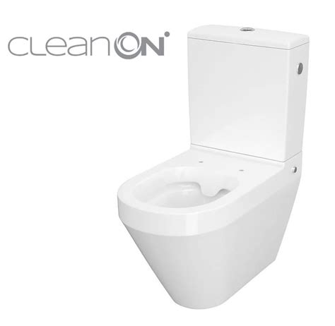 Kompakt Wc Crea Owalny Clean On Poziomy Zbiornik 010 Deska Slim