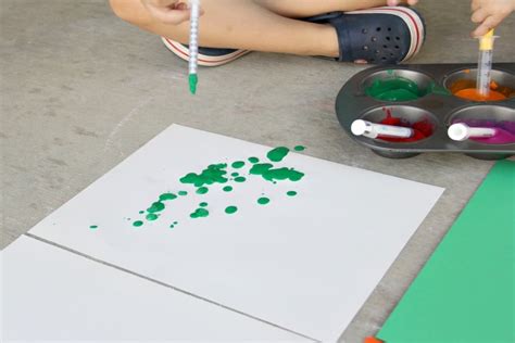 Simple Syringe Painting for Preschoolers | Hands On As We Grow®