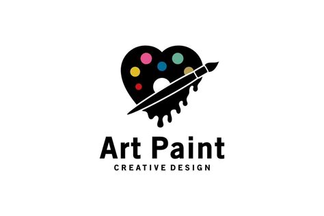 Paint art paint logo design, painting palette icon vector silhouette ...