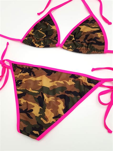 Camouflage With Pink Full Bikini Hunni Bunni