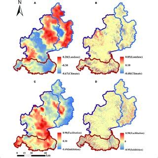 Spatial Distributions Of The Individual Effects A Water Yield B