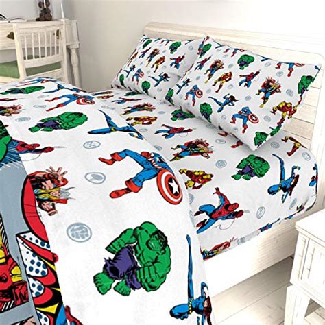 Jay Franco Marvel Avengers Fighting Team Full Sheet Set 4 Piece Set