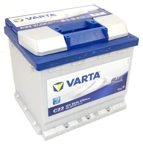 Akumulator 12V 52Ah 470A Varta Blue Dynamic C22 5524000473132 za 278 zł