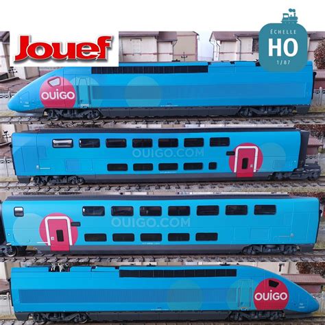 Coffret 4 Pcs TGV Duplex OuiGo SNCF EP VI Digital Son HO Jouef HJ2413S