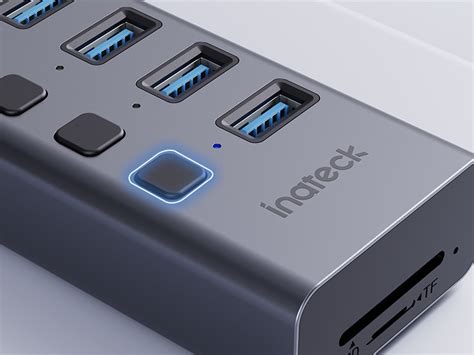 Inateck Usb Hub Aktiv Mit Netzteil Aluminium In Usb Adapter