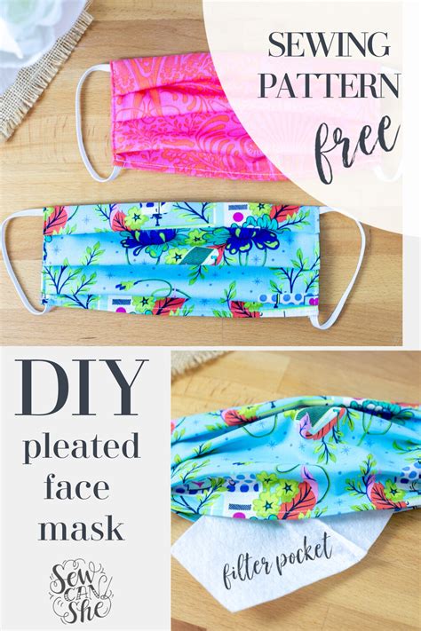 Printable Face Mask Sewing Pattern