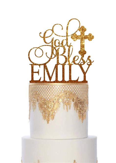 Buy Cheyan God Bless Cake Topper Personalized Cake Topper First