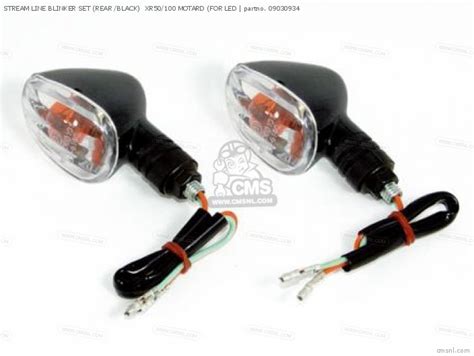 Stream Line Blinker Set Rear Black Xr Motard For