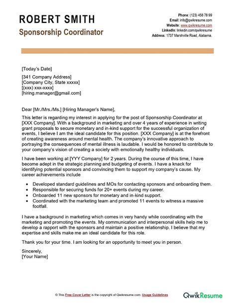 Sales Manager Cover Letter Examples Qwikresume