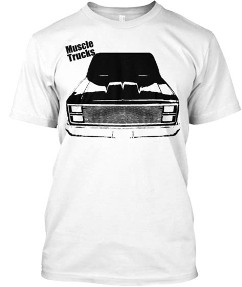 Muscle Trucks Squarebody Series 2 White T Shirt Front Chevy Truck