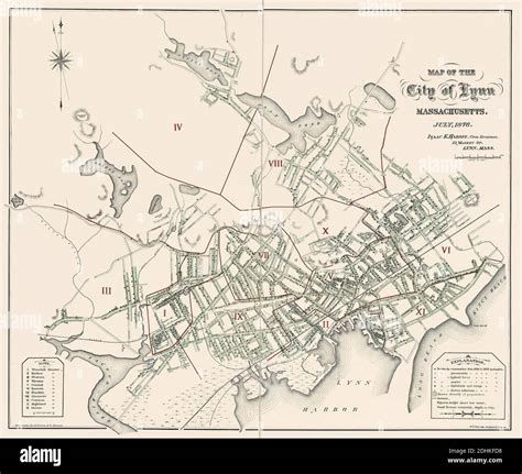 Titile: "Map of the city of Lynn, Massachusetts, July, 1876." Old map ...