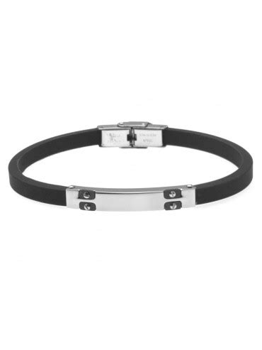 Bracciale uomo caucciù piastra in acciaio per incisione bcc0507