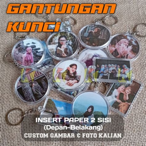 Jual Keychain Custom Gantungan Kunci Akrilik Foto Sendiri Gantungan