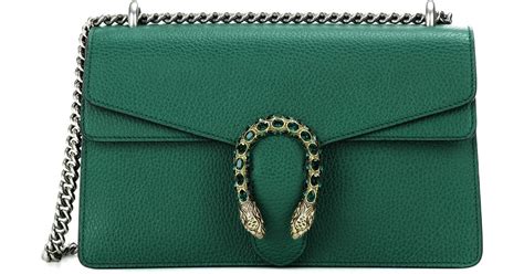 Lyst Gucci Dionysus Small Leather Shoulder Bag In Green