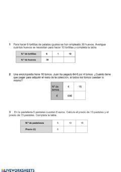 Proporcionalidad Directa Vs Inversa Worksheet Artofit