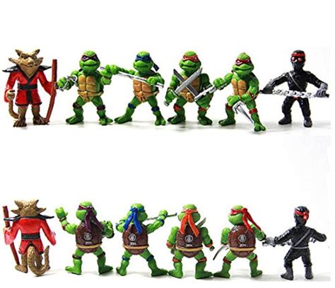 Small 6 Pcs Teenage Mutant Ninja Turtles Figures Toys Action Set Tmnt Collection Mini Movie 14