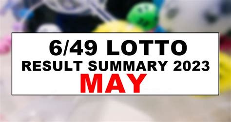 Lotto Result Summary For The Month Of May Pcso Lotto Result