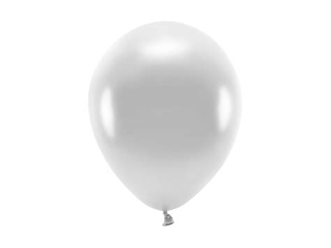 Balony Lateksowe Eco Metalizowane Srebrne 26 Cm 10 Szt