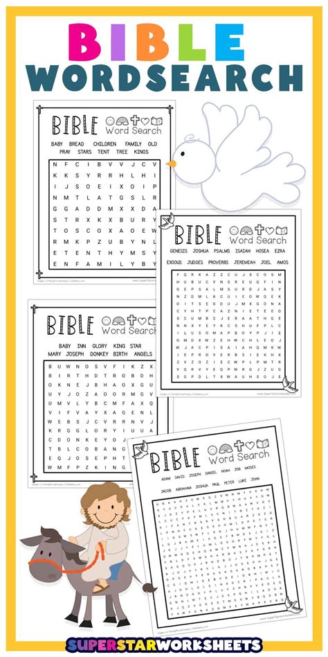 Bible Word Search Superstar Worksheets