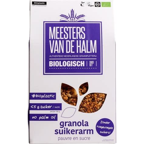 De Halm Granola Suikerarm Bio 350 Gr Plein Nl