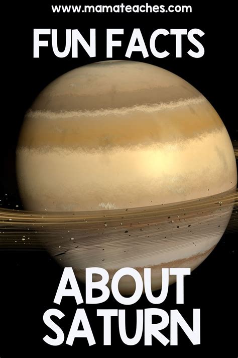 Fun Facts About Saturn - Mama Teaches