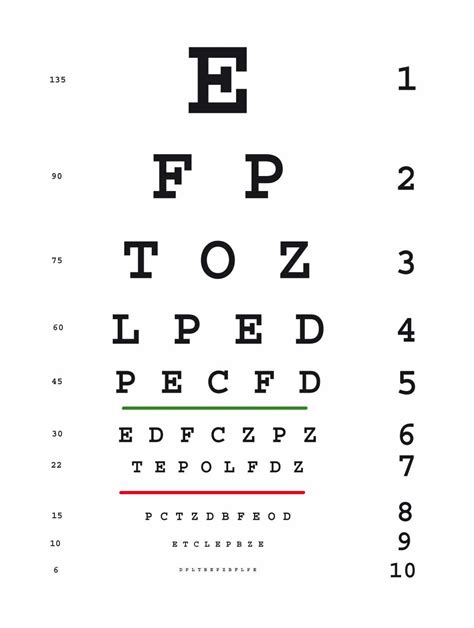 Eye Exam Chart Printable