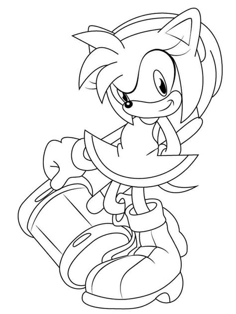 Amy Rose Coloring Pages