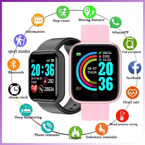 Smartwatch Y68 D20 Bluetooth Monitor Cardíaco Fitness Rastreador