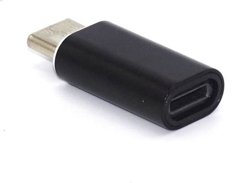 Lightning Naar Usb C Converter Zwart Female 8pin Naar Male Usb C Voor Oplader Bol