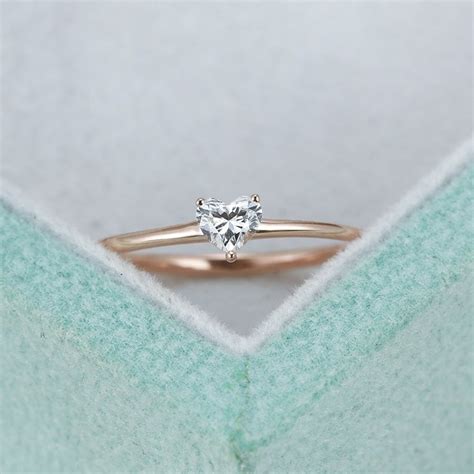 ZHOUYANG Rings For Women Minimalist Sweet Heart Shape Zircon 3 Color