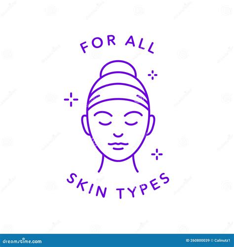 For All Skin Types Vector Icon Badge Logo Stock Vector - Illustration