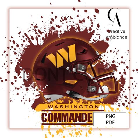 Commanders PNG-PDF, Commanders Football Team Digital Design - Etsy