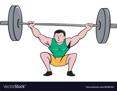 Cartoon Weight Lifting Images : Strong man in sportswear doing workout ...