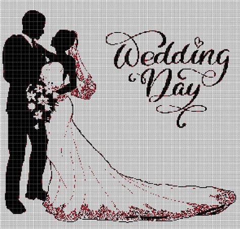 Wedding Cross Stitch Patterns Wedding Silhouette Cross Stitch