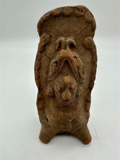 Mayan Terracotta Effigy Anthropomorphic Jaina Style Figurine Mythical