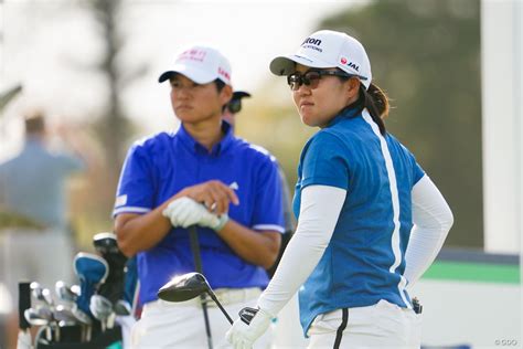 画像詳細 2024年 Lpgaドライブオン選手権 初日 ツェン・ヤニ 畑岡奈紗 「あばらが折れるかと」畑岡奈紗が“初同組”のツェン・ヤニと大