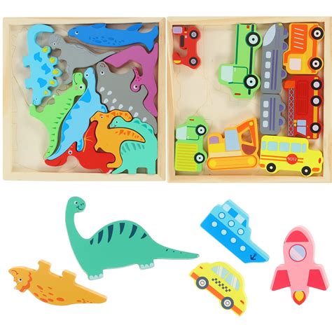 2 Boxes Children's Educational Puzzle Puzzles Kids Toys Animal Toddlers ...