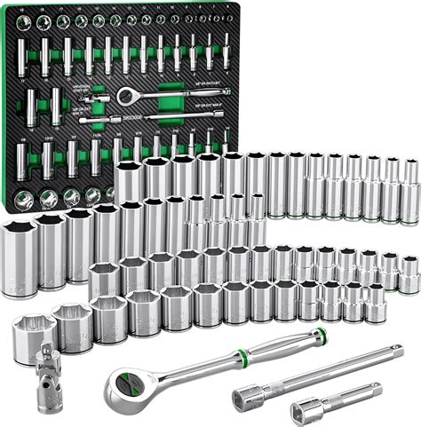 Sk Drive Socket Set With P Ratchet Piece Sae Metric