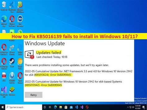 Como corrigir o problema de falha de instalação do KB5016139 no Windows