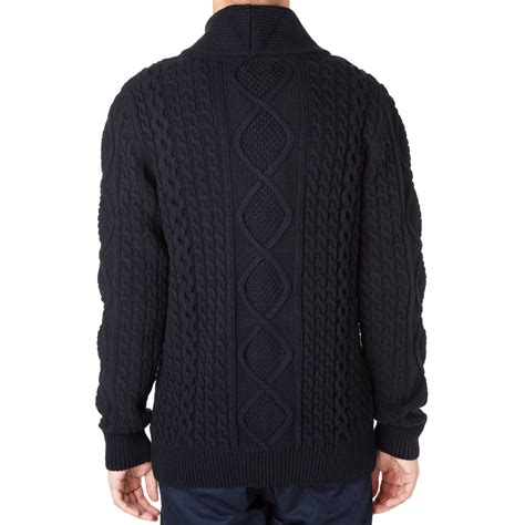 Barbour Kirktown Shawl Cardigan Navy END US