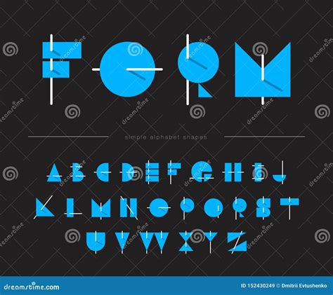 Geometric Shapes Form Alphabet Vector Set Of Letter Stock Vector