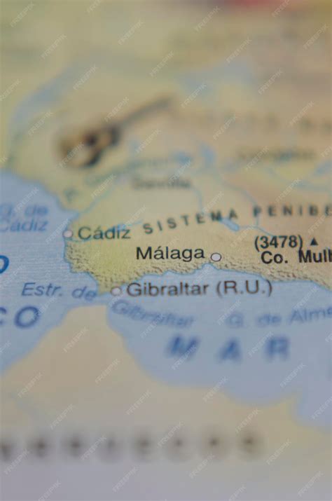 Premium Photo | Vertical map of Malaga in Spain travel concept